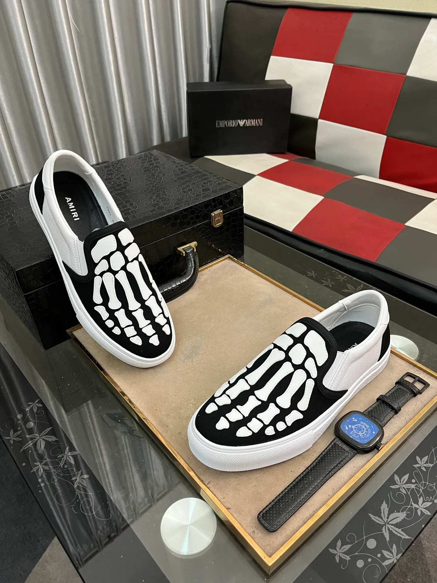 Men's men's shoes 💰420⌚️⌚️miri star shoes bone moral training shoes casual shoes amiri 2025 spring and summer star shoes bone moral training shoes micro-shaped body, the bone weaving pattern made of multi-layer genuine leather is more three-dimensional, slightly thicker and rich, and all elements are just right! The details are just right. Size: 38 to 442️⃣Colors available
